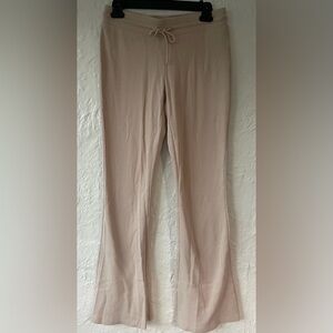 Aritzia Sunday Best Baby Waffle Knit Kick Flare Lounge Pant Deep Cream; size S